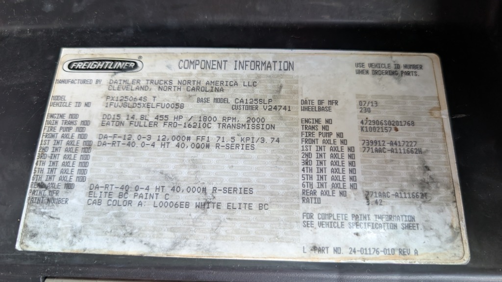 2014 Freightliner Cascadia Engine